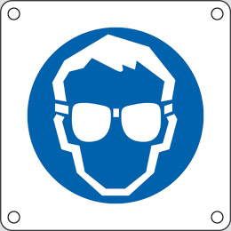 Oznaka aluminij cm 4x4 obvezno uporaba zaščitnih očal
