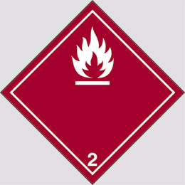 Oznaka nalepka cm 10x10 razred nevarnosti 2 plin