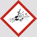 Oznaka nalepka cm 2,8x2,8 n° 24 nevarnost eksplozije