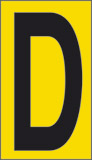 Oznaka nalepka cm 6x3,4 n° 10 d rumena podlaga črna črka