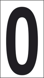 Oznaka nalepka cm 2,4x1,6 n° 30 0 bela podlaga črna številka