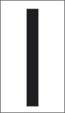 Oznaka nalepka cm 10x5,6 i bela podlaga črna črka 
