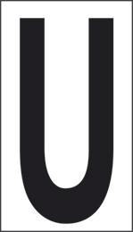 Oznaka nalepka cm 10x5,6 u bela podlaga črna črka 