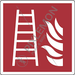 Nalepna oznaka cm 12x12 protipožarna lestev - fire ladder