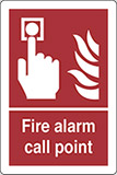 Nalepka cm 30x20 požarna tipka, javljalec požara - fire alarm call point