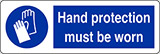 Nalepka cm 30x10 obvezna uporaba varovalnih rokavic