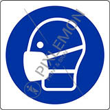 Nalepna oznaka cm 4x4 obvezna uporaba zaščitne maske  - wear a mask