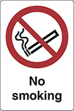 Nalepka cm 40x30 kaditi prepovedano