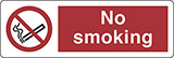 Nalepka cm 30x10 kaditi prepovedano