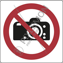 Aluminijasta oznaka cm 20x20 prepovedano fotografiranje - no photography